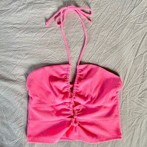 Wild Fable Crop Top Halter Top Pink Size Medium
